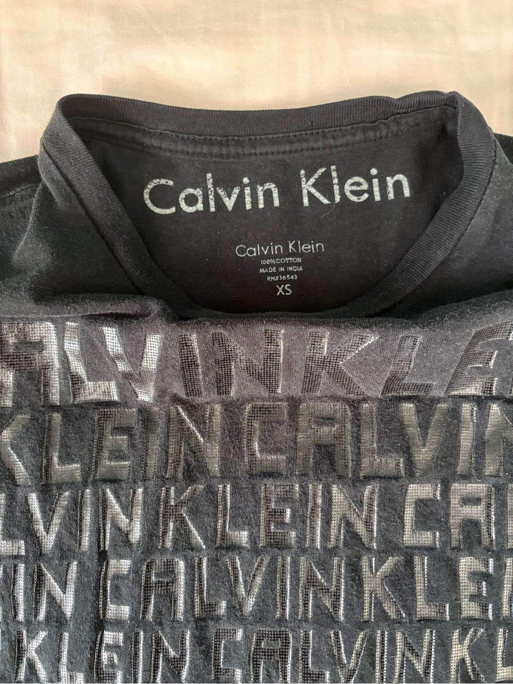 Calvin Klein Black Short-Sleeve Logo Tee